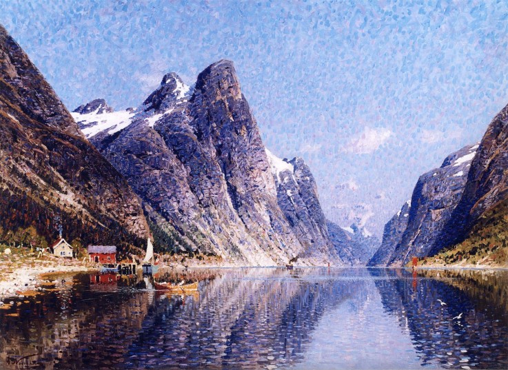 A Norweigan Fjord Scene from Adelsteen Normann
