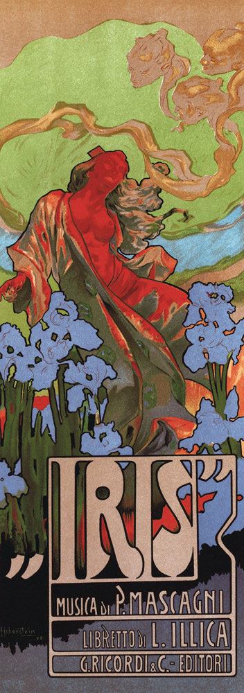 Poster for the Opera Iris by Pietro Mascagni from Adolfo Hohenstein