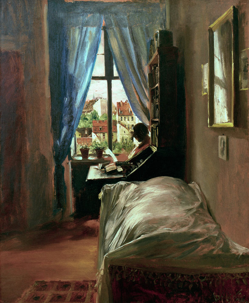 Das Schlafzimmer de Künstlers in der Wohnung Rittersstrasse from Adolph Friedrich Erdmann von Menzel