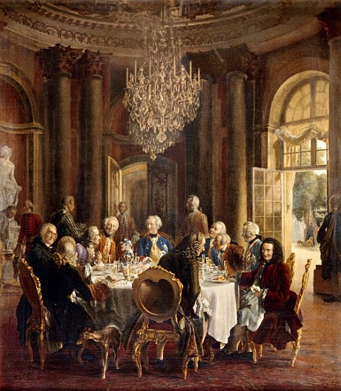 Dinner Table at Sanssouci from Adolph Friedrich Erdmann von Menzel