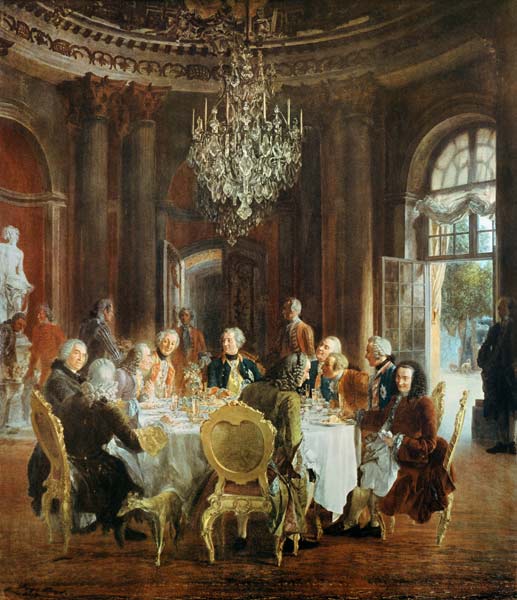 König Friedrichs II. Tafelrunde in Sanssouci from Adolph Friedrich Erdmann von Menzel