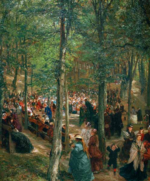 Prêche en plein air à Kösen from Adolph Friedrich Erdmann von Menzel