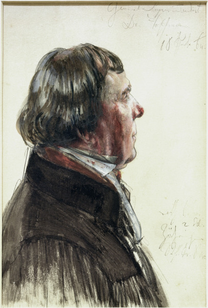 Ludwig Hoffmann, Portrait study, Menzel from Adolph Friedrich Erdmann von Menzel