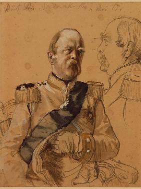 Prince Otto von Bismarck, 1865 (pencil & wash on paper)