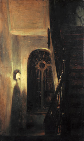 Treppenflur bei Nachtbeleuchtung from Adolph Friedrich Erdmann von Menzel