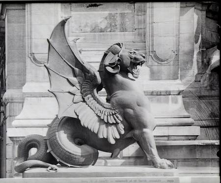 Chimaera from the St. Michel fountain, Paris from Adolphe Giraudon