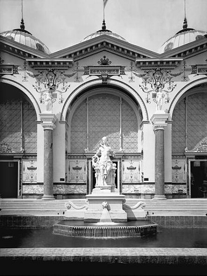 Portico and fountain at the Universal Exhibition, Paris from Adolphe Giraudon