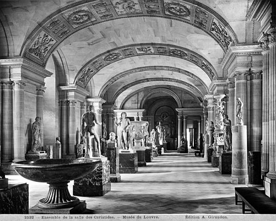 View of the Caryatids'' room in the Louvre Museum, c.1900-04 from Adolphe Giraudon