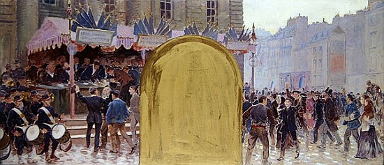 Enrolment of the volunteers, Place du Pantheon from Adolphe Gustave Binet