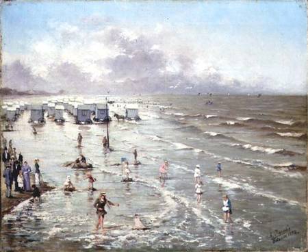 The Beach at Ostend from Adolphe Jacobs