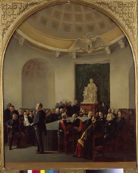 The ceremonial meeting of the Academy of Arts in 1839