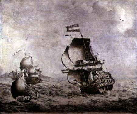 The Warship "Overisjsel" from Adriaen or Abraham Salm