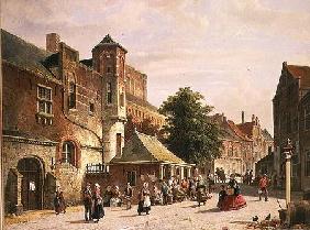 A Street Scene in Amsterdam