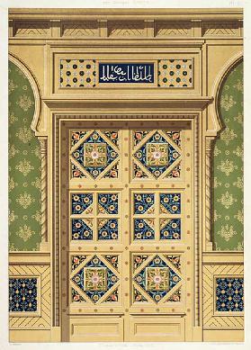 Eine maurische Tür, Illustration aus La Decoration Interieure, veröffentlicht um 1893-94