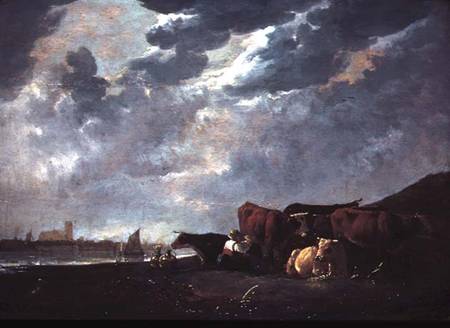 Cattle near the Maas, with Dordrecht in the Distance from Aelbert Cuyp
