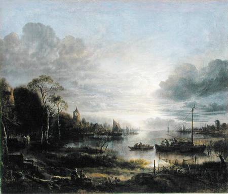 Landscape in Moonlight from Aert van der d.Ä Neer