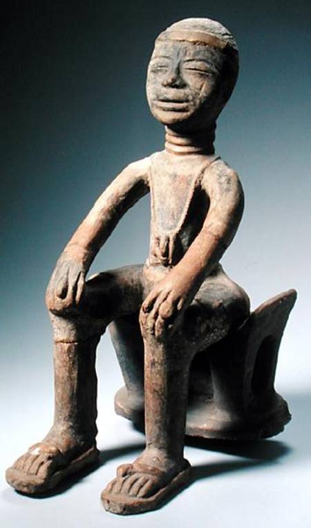 Memory Figure Sitting on a Stool, Akan Culture, Ghana from African