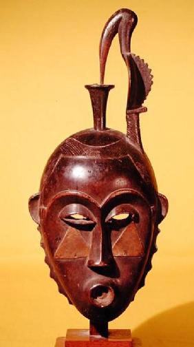 Mask surmounted by a wader, Yaoure Population, Ivory Coast
