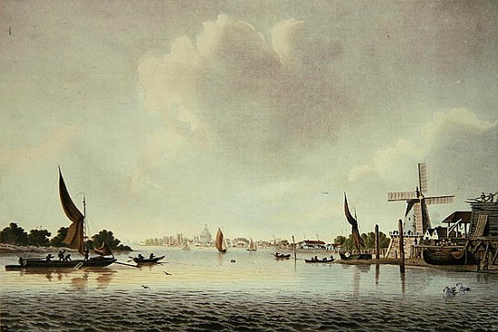 A View of the Thames near Vauxhall from (after) English School