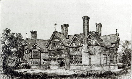 House recently erected at Harrow Weald, from ''The Building News'', 6th September 1872 from (after) English School