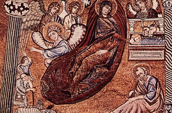 Reproduction of the mosaic of the Nativity in the Baptistery, Florence from (after) Italian School
