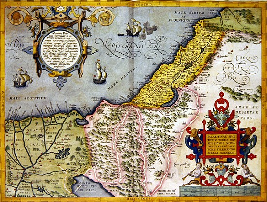 Palestine and the Promised Land, from the ''Theatrum Orbis Terrarum'' from (after) Abraham Ortelius