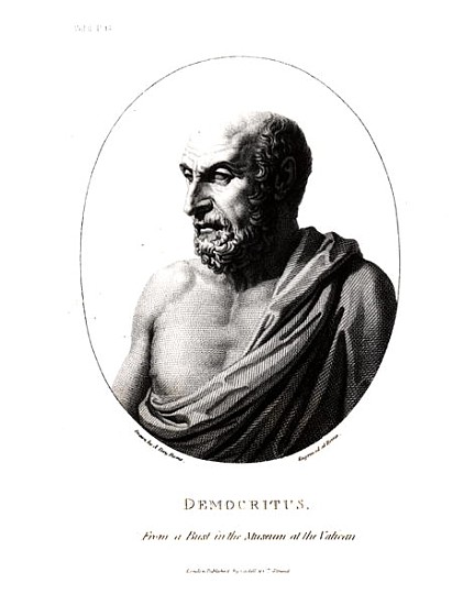 Democritus (c.460-c.370 BC); engraved from a bust in the Vatican Museum from (after) Alexander Day
