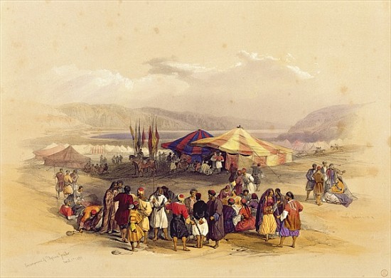 Encampment of the Pilgrims at Jericho'' 1st April 1839, from Volume II of ''The Holy Land'' from (after) David Roberts
