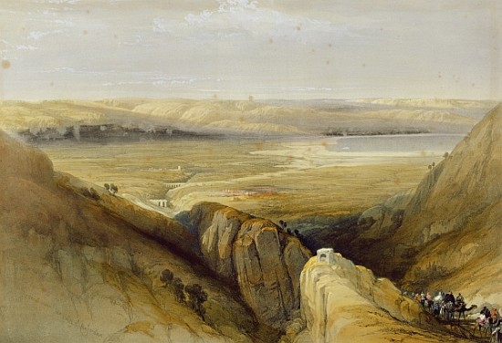 Jordan Valley, from Volume II of ''The Holy Land'' Louis Haghe (1806-85) published in London  publis from (after) David Roberts