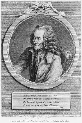 Portrait of Voltaire, from a drawing Denon made on 6th July 1775