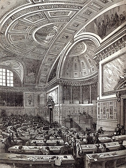 The French Chamber of Peers, from The Illustrated London News, 1st February 1845 from (after) Edouard Renard