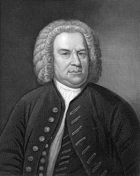 Portrait of Johann Sebastian Bach, German composer from (after) Elias Gottleib Haussmann