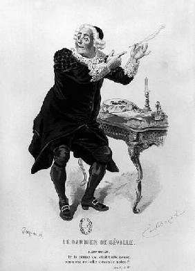 Bartholo, illustration from Act II Scene 11 of ''The Barber of Seville'' Pierre Augustin Caron de Be