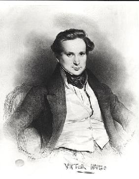 Portrait of Victor Hugo (1802-66); engraved by Charles Etienne Pierre Motte (1785-1836) 1829