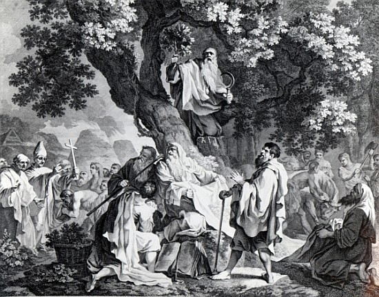 The Druids, or the Conversion of the Britons to Christianity; engraved by Simon Francois Ravenet, pr from (after) Francis Hayman