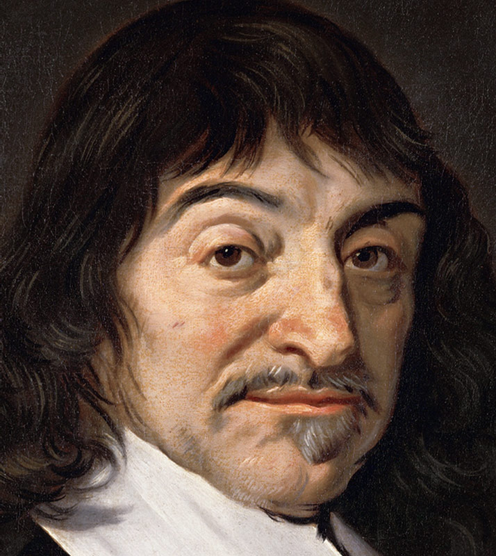 Portrait of Rene Descartes (1596-1650) c.1649 (detail of 32939) from (after) Frans Hals