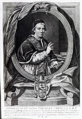 Pope Clement XIV; engraved by Domencio Cunego