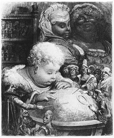 Education of Gargantua, illustration from ''Gargantua'' Francois Rabelais (1494-1553) ; engraved by  from (after) Gustave Dore