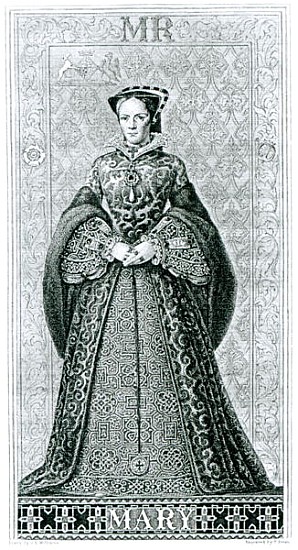 Queen Mary I ; engraved by T.Brown from (after) Hans Eworth or Ewoutsz