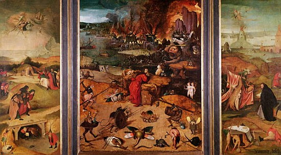 Triptych of the Temptation of St. Anthony from (after) Hieronymus Bosch