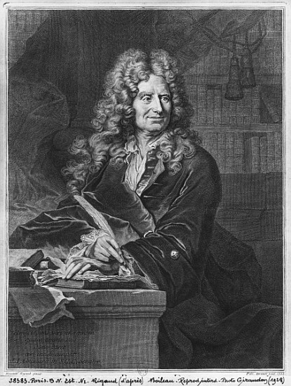 Portrait of Nicolas Boileau, known as Boileau-Despreaux from (after) Hyacinthe Rigaud