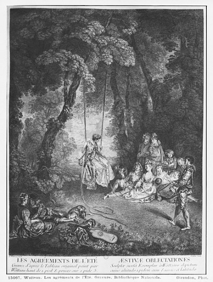 The pleasures of summer; engraved by Francois Joullain (1697-1778) from (after) Jean Antoine Watteau