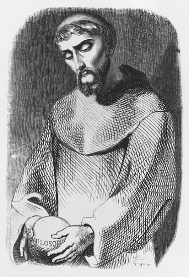Abelard as monk at Saint-Gildas-de-Rhuys, illustration from ''Lettres d''Heloise et d''Abelard''; en from (after) Jean Francois Gigoux