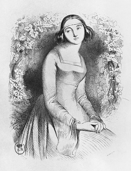 Heloise, illustration from ''Lettres d''Heloise et d''Abelard'' from (after) Jean Francois Gigoux