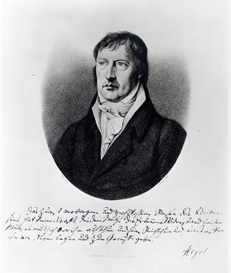 Georg Wilhelm Friedrich Hegel; engraved by F.W Bollinger, c.1825 from (after) Johann Christian Xeller