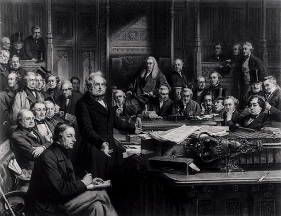 The House of Commons in 1860: Lord Palmerston Addressing the House during the Debate on the Treaty w from (after) John Phillip