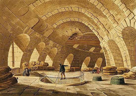 The Wheat Store, Rue de Viarmes; engraved by I. Hill from (after) John Claude Nattes