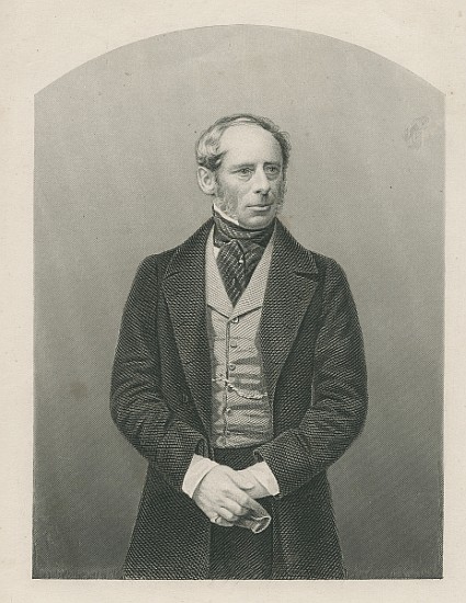 Sir John Somerset Pakington ; engraved by D.J. Pound from a photograph, from ''The Drawing-Room of E from (after) John Jabez Edwin Paisley Mayall