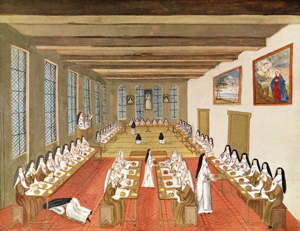 View of the Refectory, from ''L''Abbaye de Port-Royal'', c.1710 from (after) Louise Madelaine Cochin