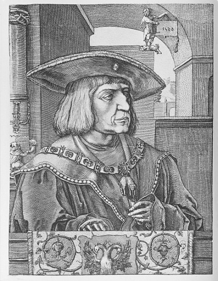 Emperor Maximilian I from (after) Lucas van Leyden